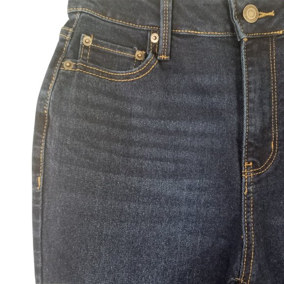 NWT No Boundaries Boot Cut Denim Jeans Womens 4 Mid Rise Dark Wash Stretch - Picture 2 of 7